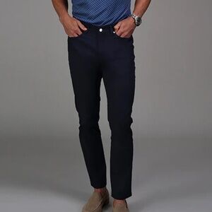 NWT Collars & Co CEO Chino Five Pocket Pants Cotton Stretch Pants Navy
